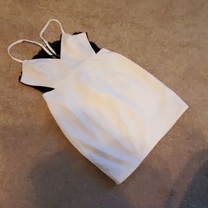 White dress with open black sheer back!